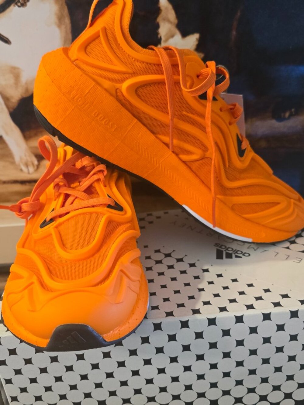 Adidas Stella McCartney UltraBoost Speed Orange Shoes IF3250 Women's Sz 7 US NEW